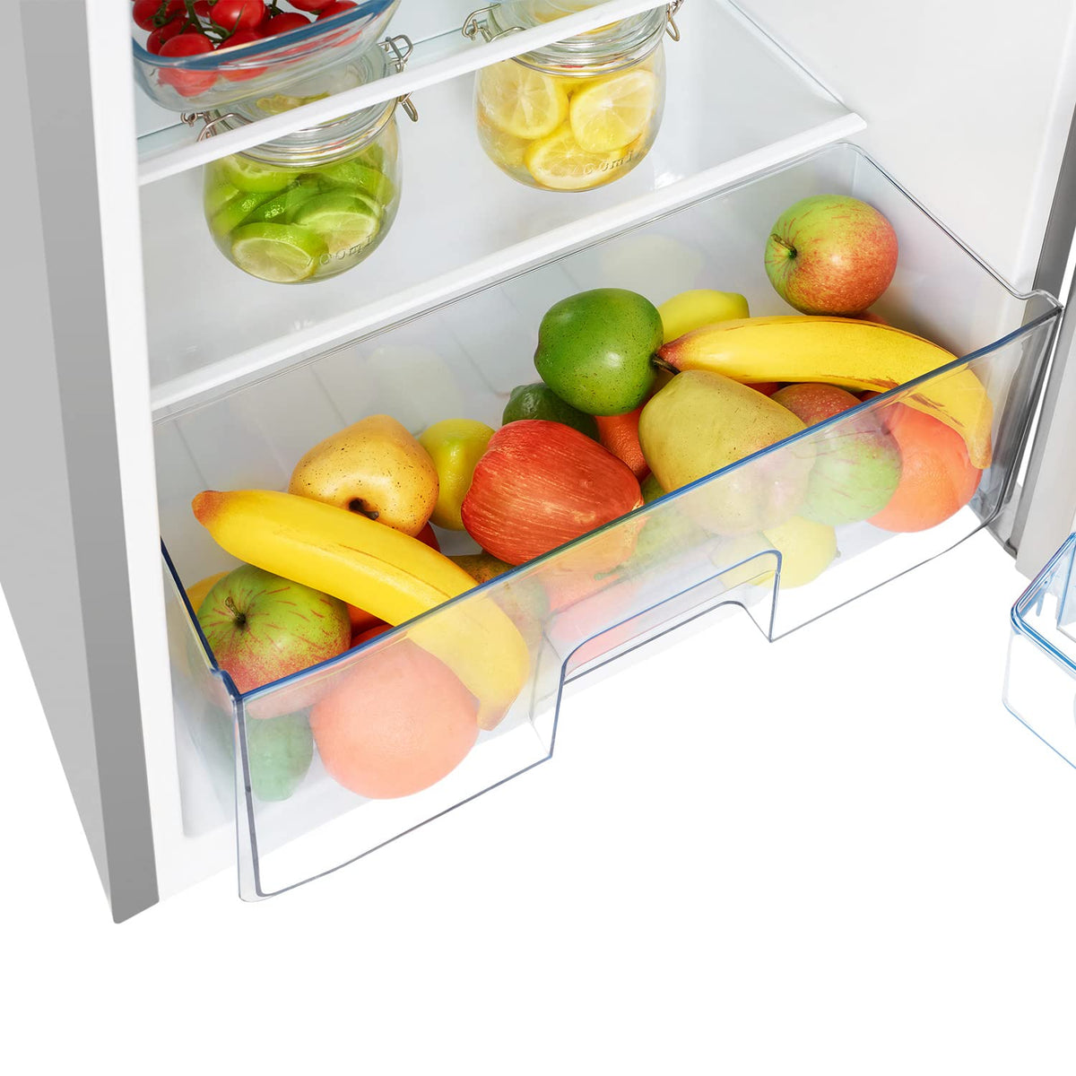 Hisense FV105D4BW21 56cm Under-Counter Freezer, 82-Litre Capacity, Reversible Door, 3 Freezer Drawers, White, E Rated