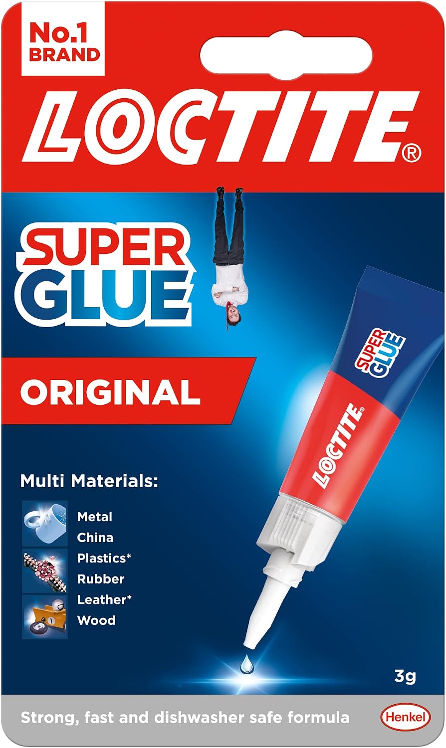 Loctite Universal, Strong All Purpose Super Glue for Repairs, Clear Glue Liquid for Various Materials, Easy to Use Instant Super Glue, 1 x 3g
