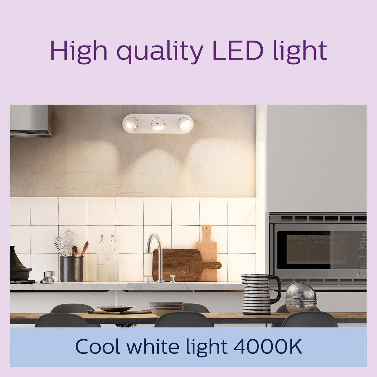 PHILIPS Classic Spotlight LED Bulb, GU10, Pack of 6
