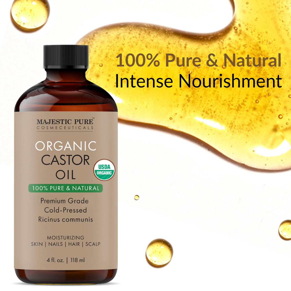 Majestic Pure Vitamin E Oil 100% Pure and Natural Oil - 236 ml