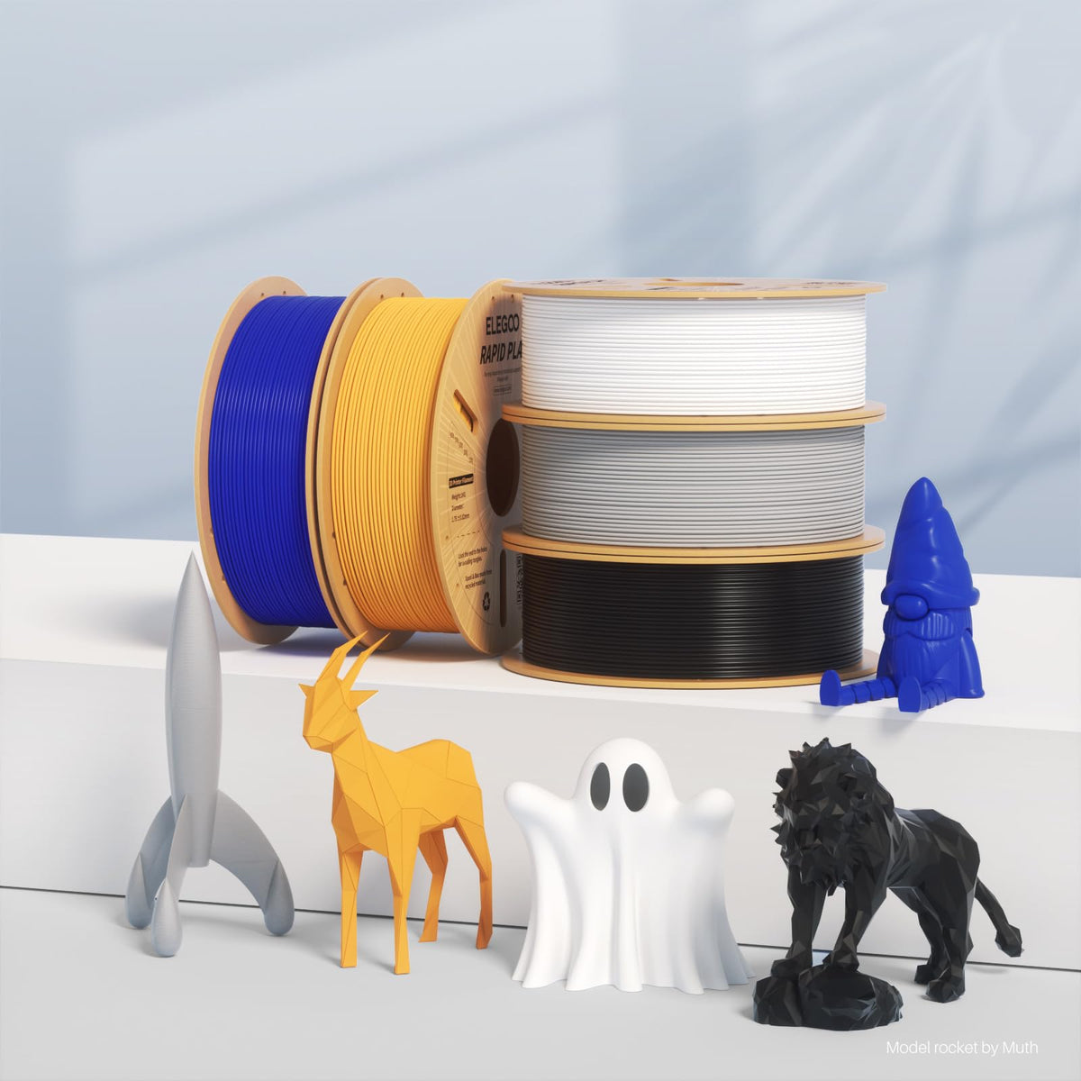 ELEGOO Rapid PLA Plus 3D Printer Filament 1.75mm Bundle 8 Colours 8 * 250g