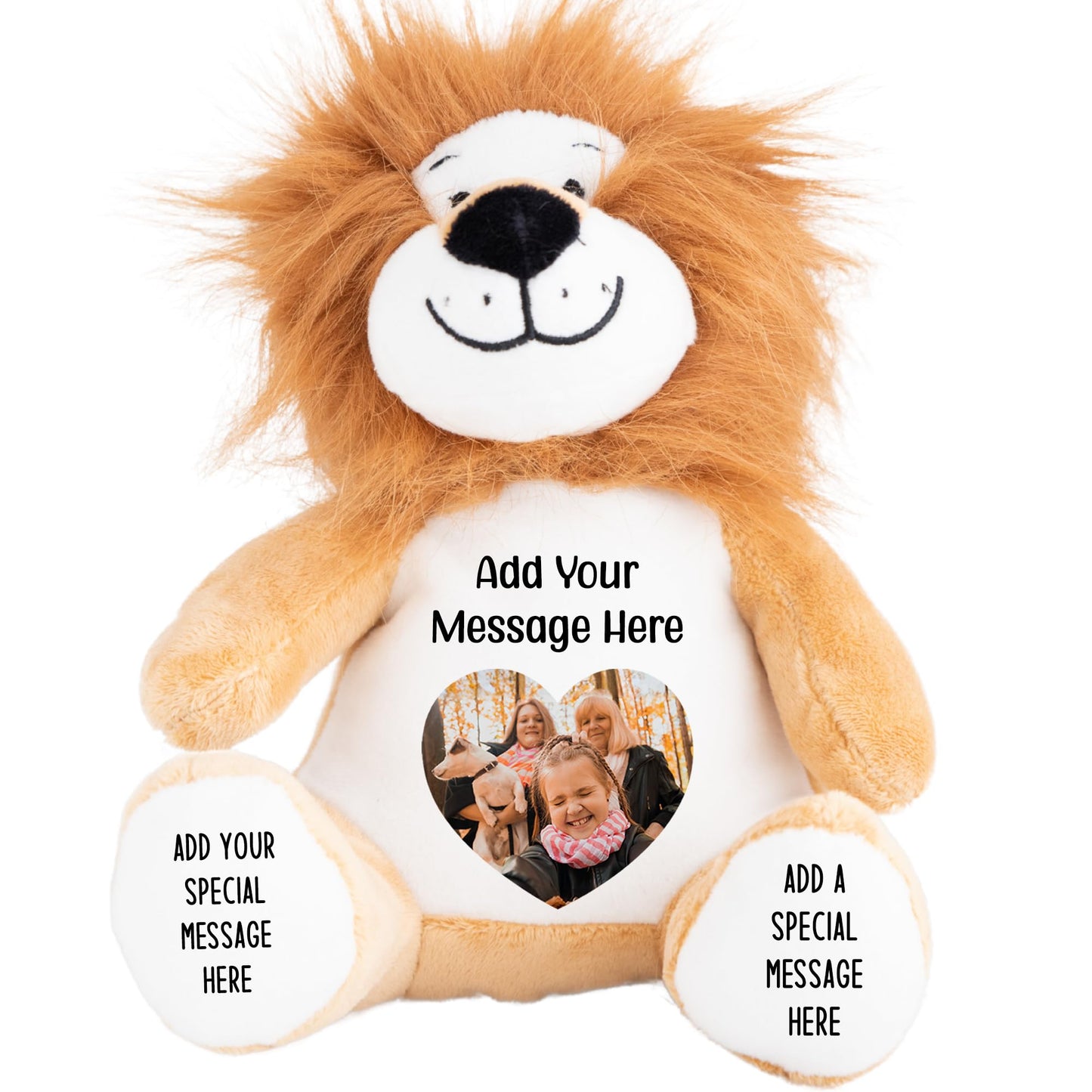 Personalised Photo Teddy Bear – Add Photo on Front & Text on Feet | 28 Styles | Custom Keepsake Gift for Baby, Sympathy, Birthday & More (Brown Teddy Bear)