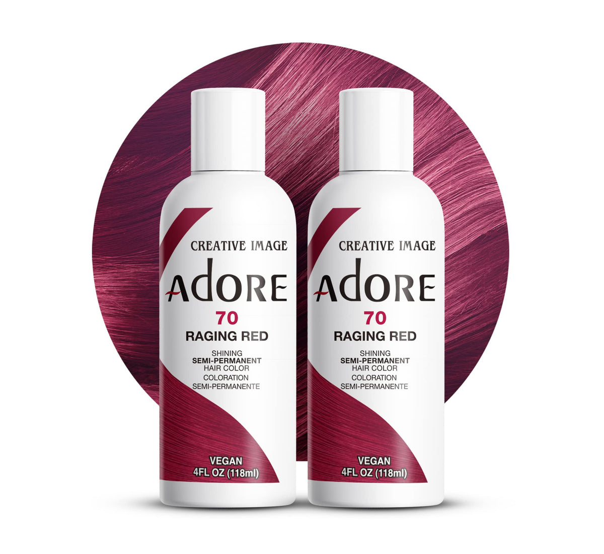 Adore Shining Semi Permanent Hair Colour 121 Jet Black – Vibrant Black Hair Dye, Vegan & Cruelty-Free, Ammonia, Peroxide & Alcohol Free