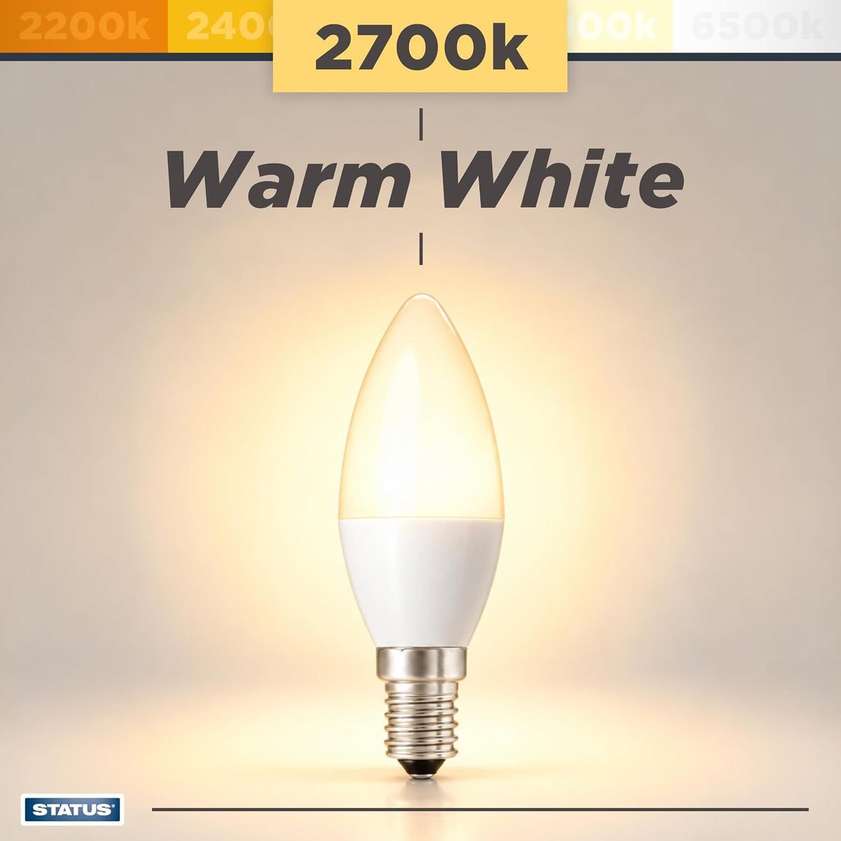 Status 8W Candle LED SES E14 Small Screw Cap Opal Warm White