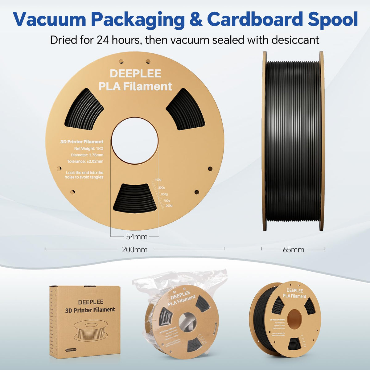 DEEPLEE PLA Filament 1.75mm White 1kg