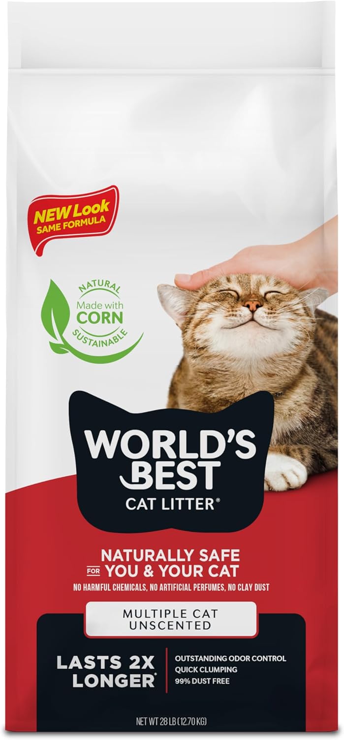 WORLD'S BEST CAT LITTER Comfort Care Unscented, 28-Pounds