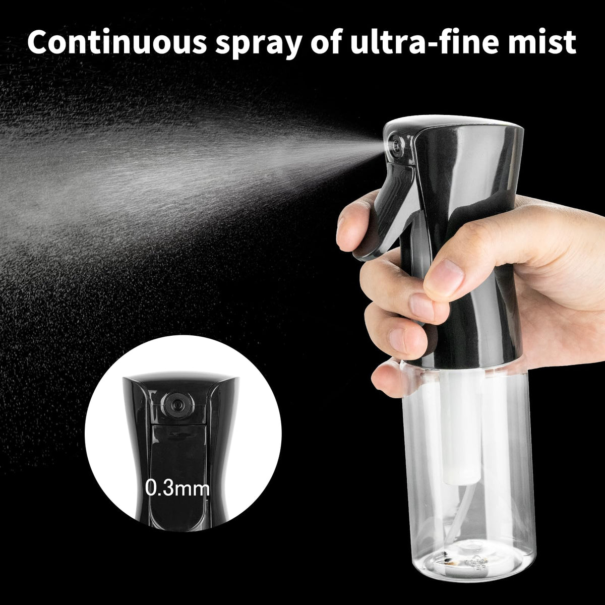 Spray Bottles Continuous Ultra Fine Mist Empty Water Bottles Hairdresser Spray Bottles Salon Hairdresser Hair Tool Water Sprayer (200ML, Mint Green)