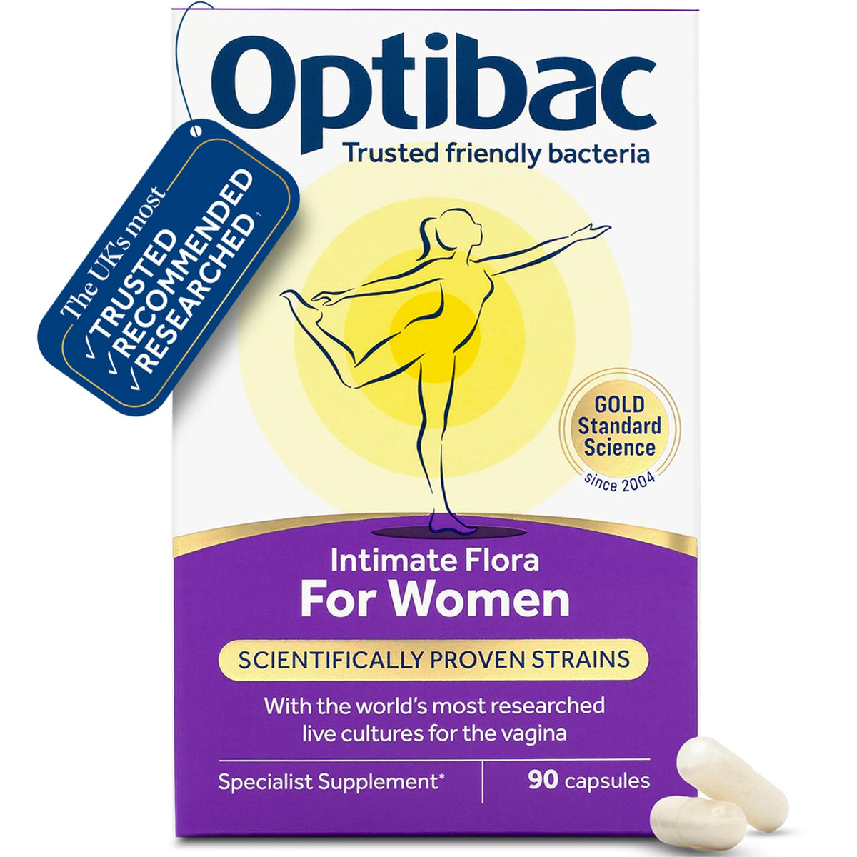 Optibac for Women - Vaginal Live Cultures Supplement - 30 Vegan Capsules