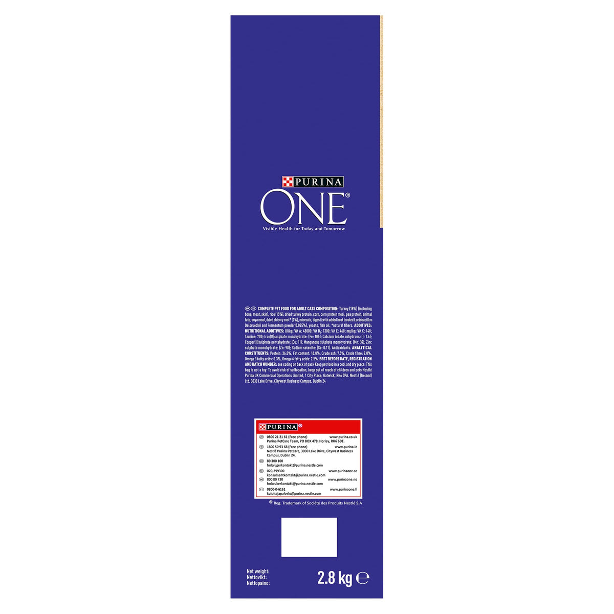 PURINA ONE Bifensis Adult Dry Cat Food Chicken 7.5kg Pack