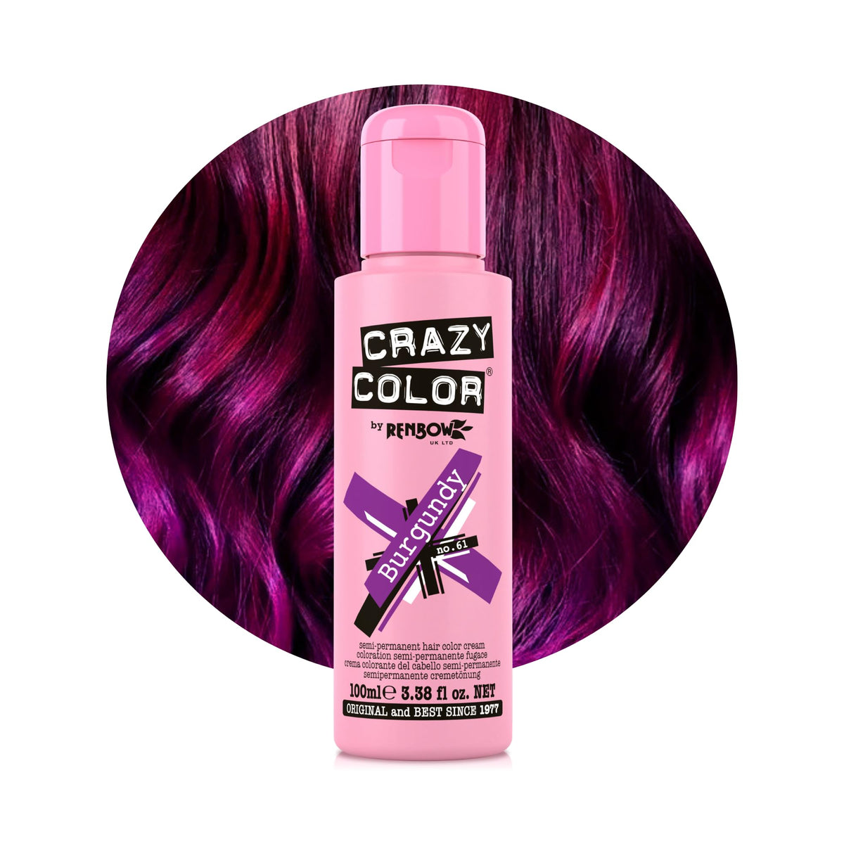 Crazy Color Cyclamen Pink Hair Dye 100ml