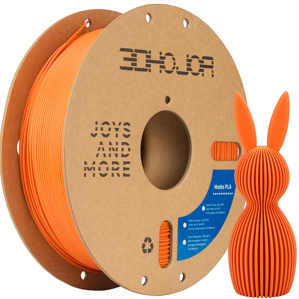 3DHoJor PLA+ PLA Plus Filament 1.75mm 1kg(2.2lbs) for 3D Printers,Yellow