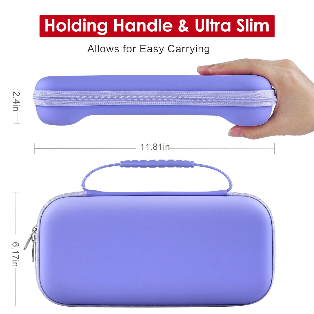 ivoler Carry Case for Nintendo Switch 2 (2025 Model) – Protective Portable Hard Shell Pouch Carrying Travel Game Bag for Nintendo Switch 2 Accessories Holds 12 Game Cartridge– Black