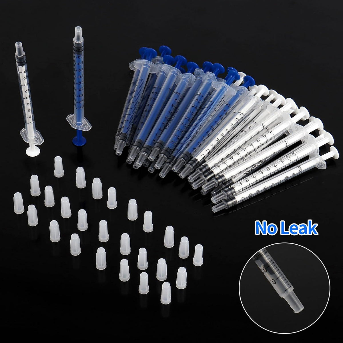 30pcs Colostrum Syringe with Cap 1ml Syringes for Colostrum Harvesting
