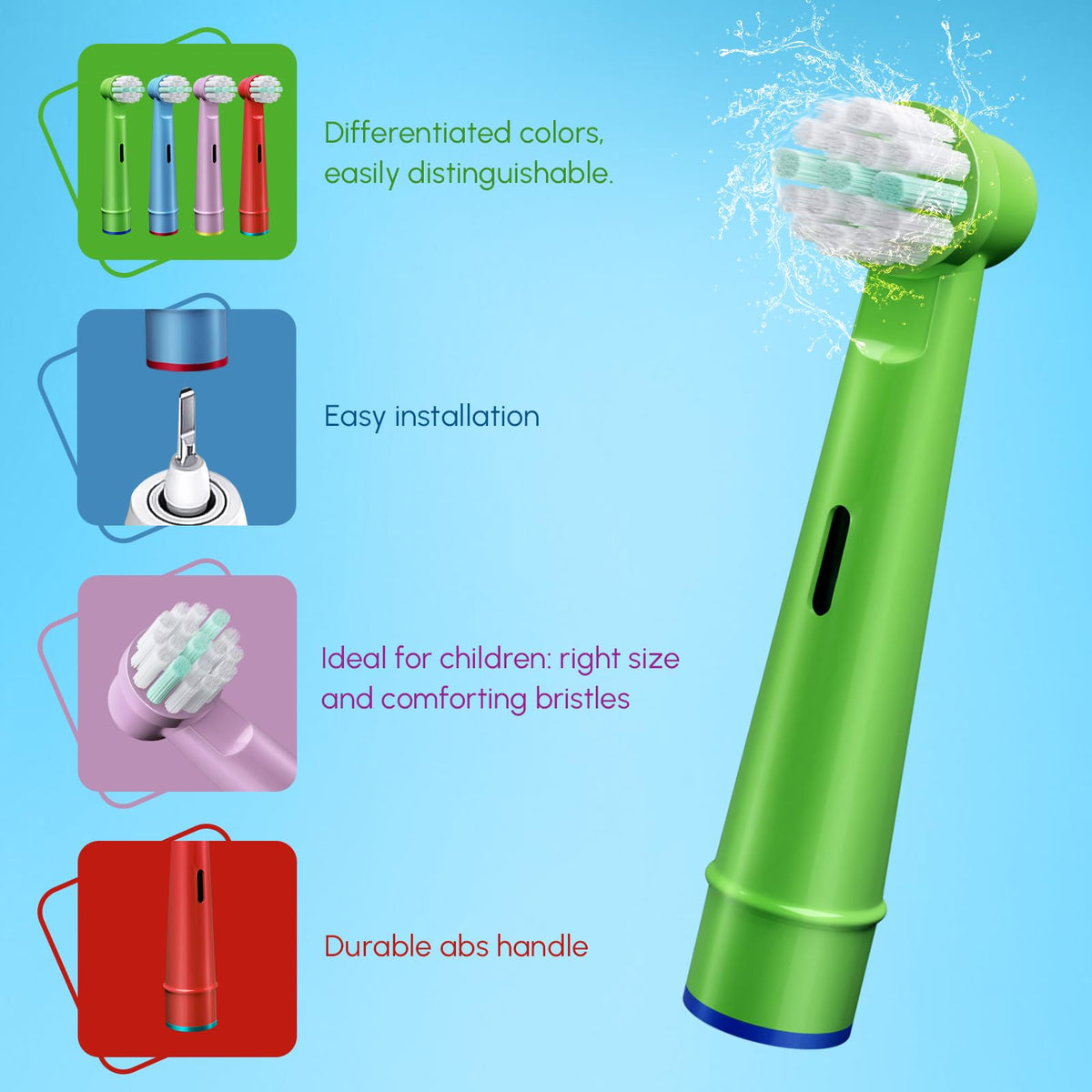20 Pack Toothbrush Replacement Heads Black Compatible with Oral B Professional Soft Clean Electric Toothbrush Head Heads Refill Pro 500/1000/1500/3000/3757/5000/7000/7500/8000