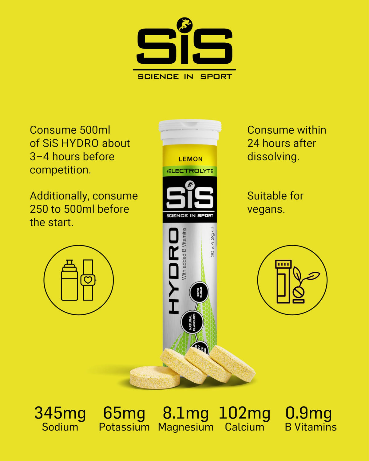 Science in Sport Hydro Electrolyte Tablets, Berry, 20 Tablets