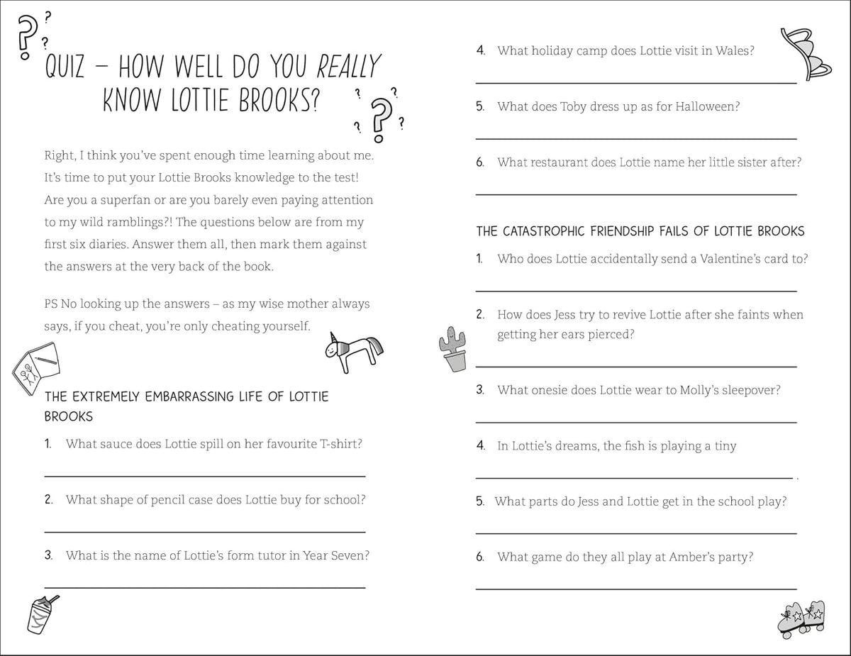 Lottie Brooks’s Essential Guide to Life: Write Your own Diary with Lottie: activities and advice from the hilarious Lottie Brooks!