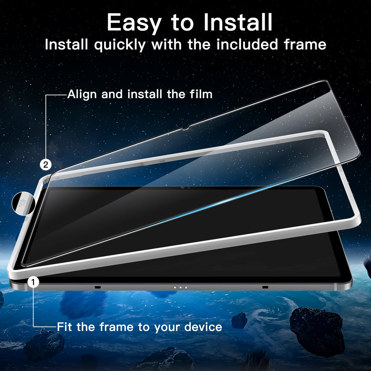 JETech Screen Protector for Galaxy Tab S10 Lite/S10 FE/S9 FE/S9, 2-Pack