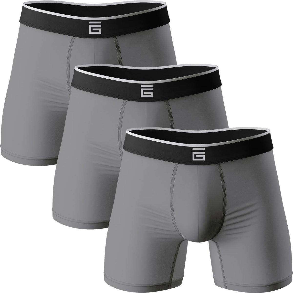 Giovici Mens Boxers Bamboo Anti Chafing Soft Comfortable Boxer Briefs Longer Leg - Boxer Shorts Multipack - Moisture Wicking Technology