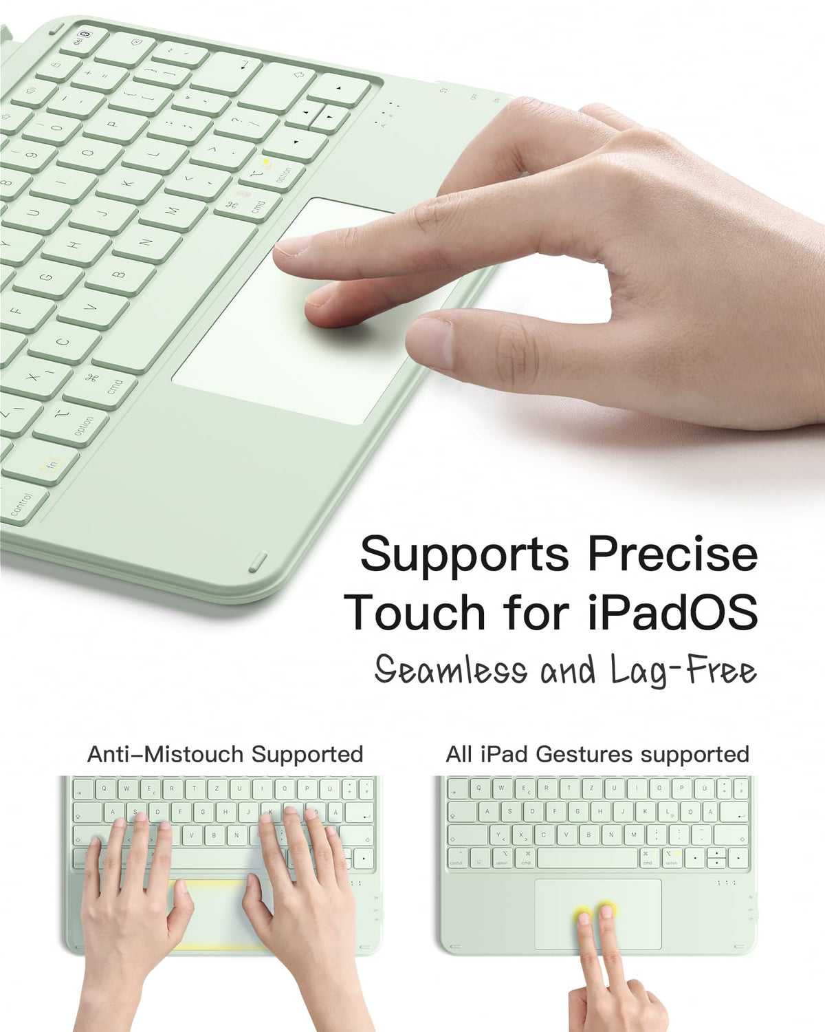 Inateck Keyboard Case with Tracked for iPad A16 11th Gen 11"/10th Gen 10.9"