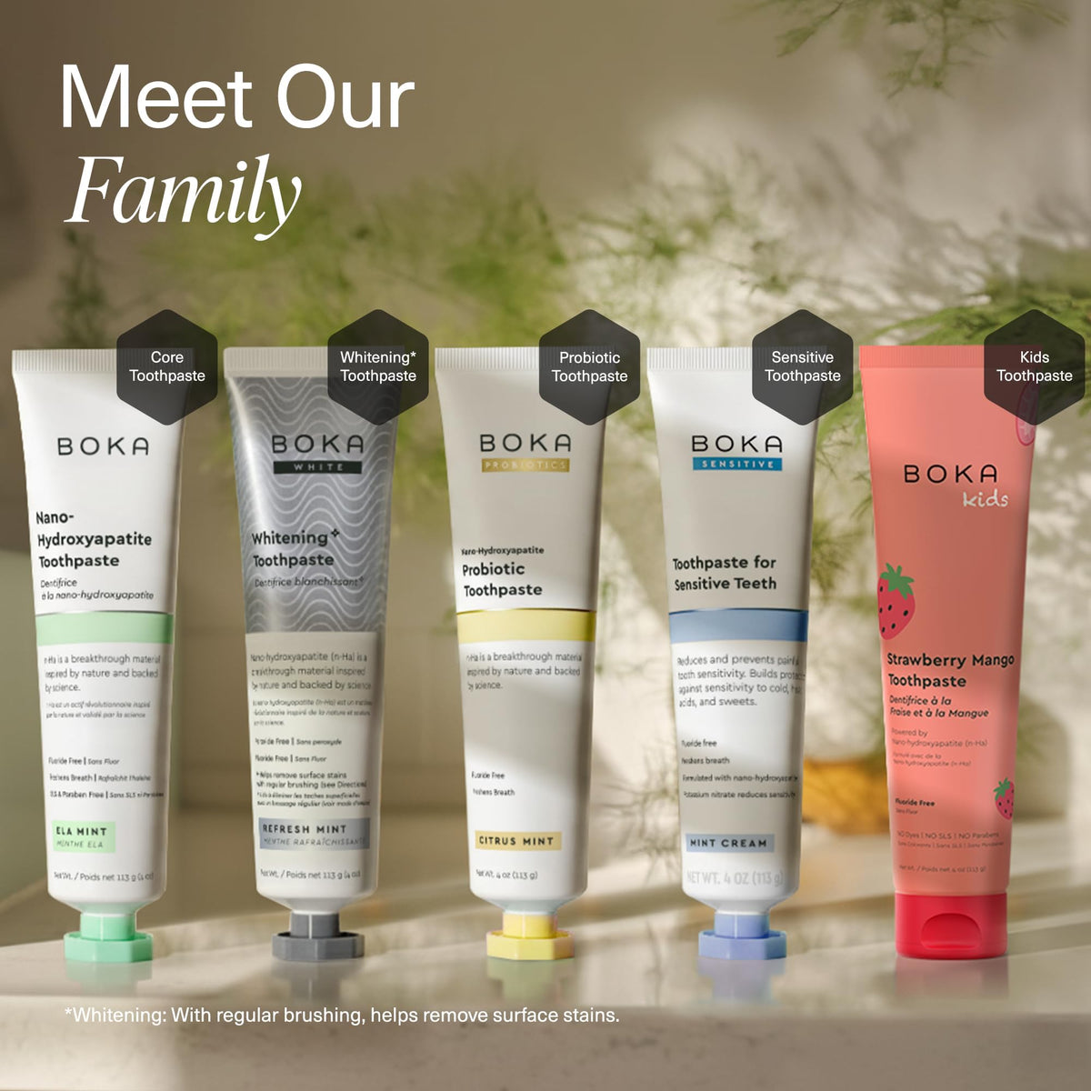 Boka Toothpaste - Fluoride Free Toothpaste, Nano Hydroxyapatite Toothpaste