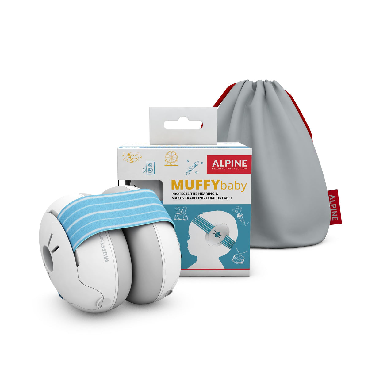 Alpine Muffy Baby Comfort Ear Defenders, Adjustable up to 48 months, Green
