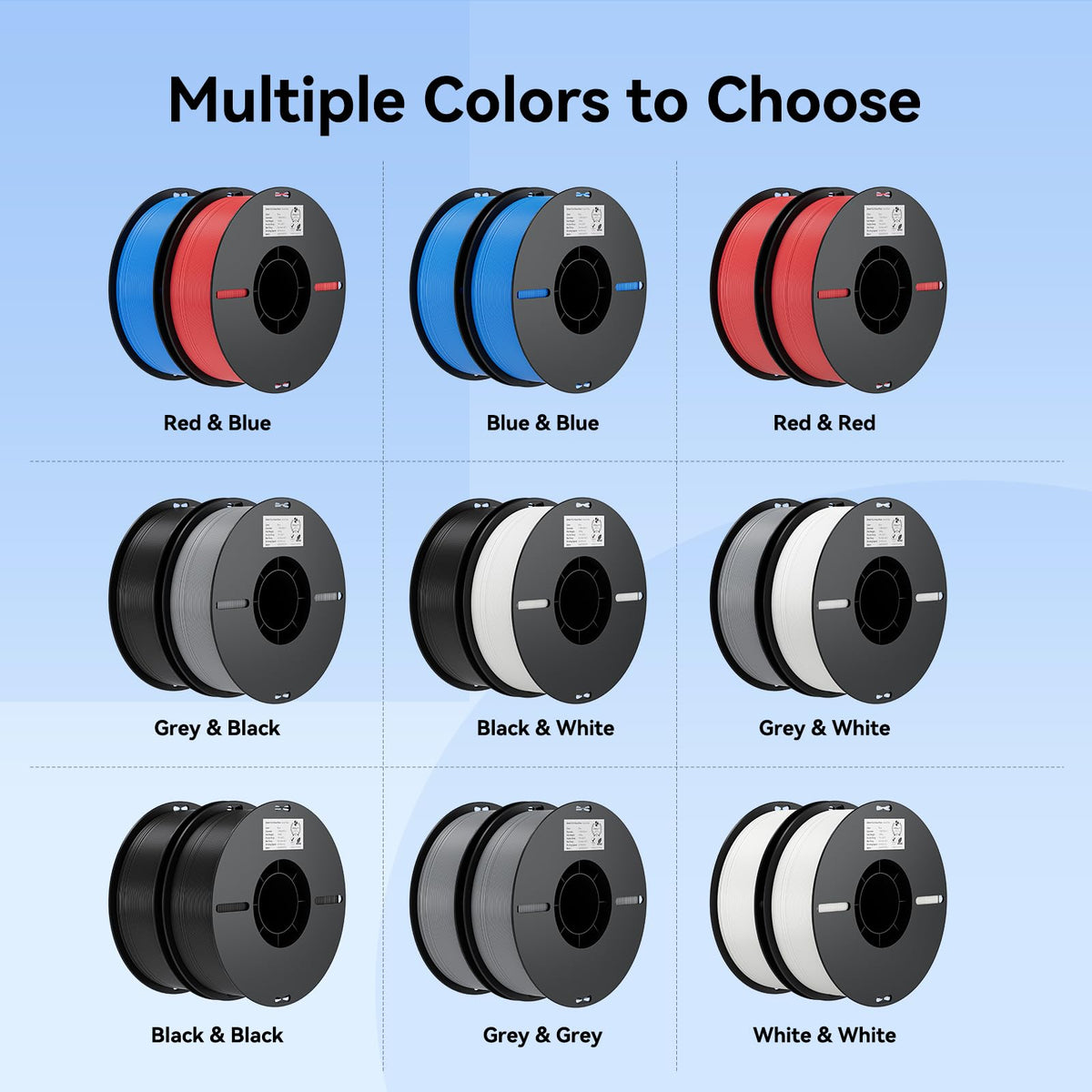 Creality Ender PLA 3D Printer Filament 1.75mm, 4 Packs 1KG Spool(2.2lbs), Dimensional Accuracy +/-0.03mm, No Clogging & Bubbles, Fits for Most FDM 3D Printers (White*4KG)