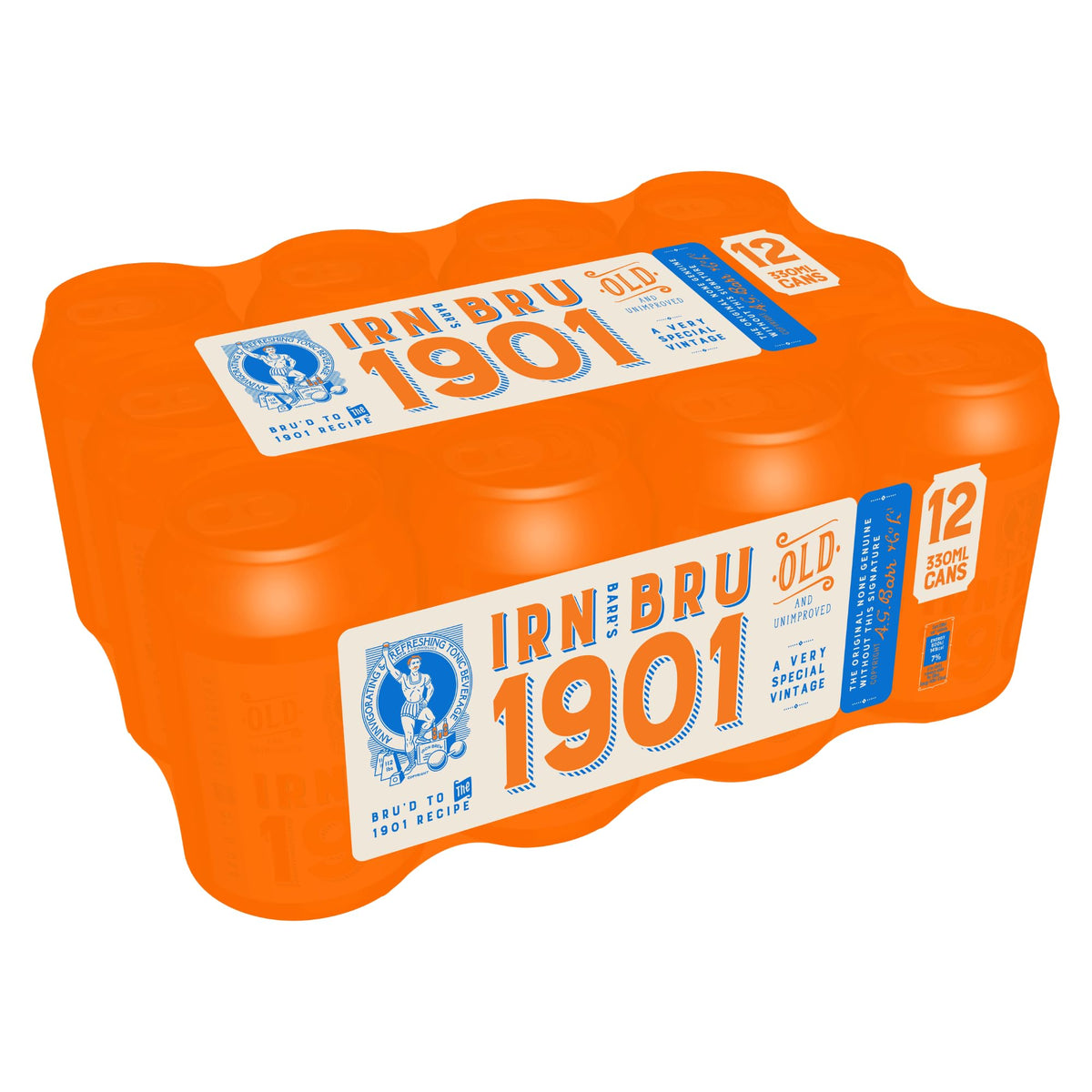 IRN-BRU Carbonated Soft Drink, 24 Pack, 330ml Cans