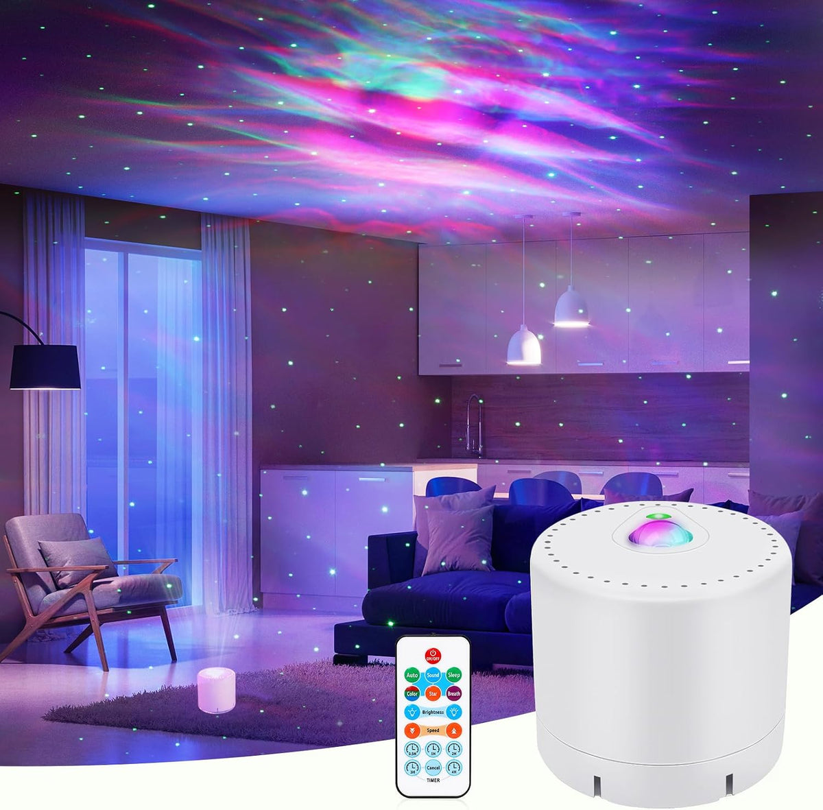 MHAZDZE LED Star & Galaxy Projector, Night Light