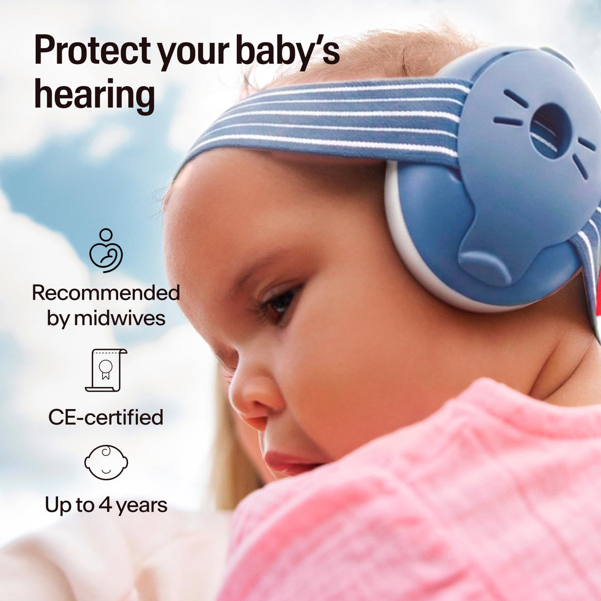 Alpine Muffy Baby Comfort Ear Defenders, Adjustable up to 48 months, Green