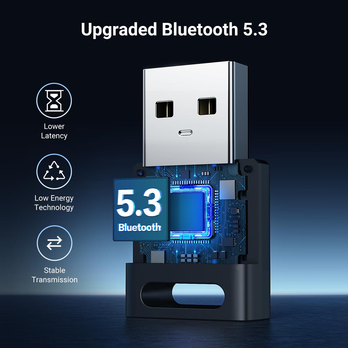 UGREEN Bluetooth 6.0 Adapter, USB Bluetooth Dongle for PC, Plug & Play