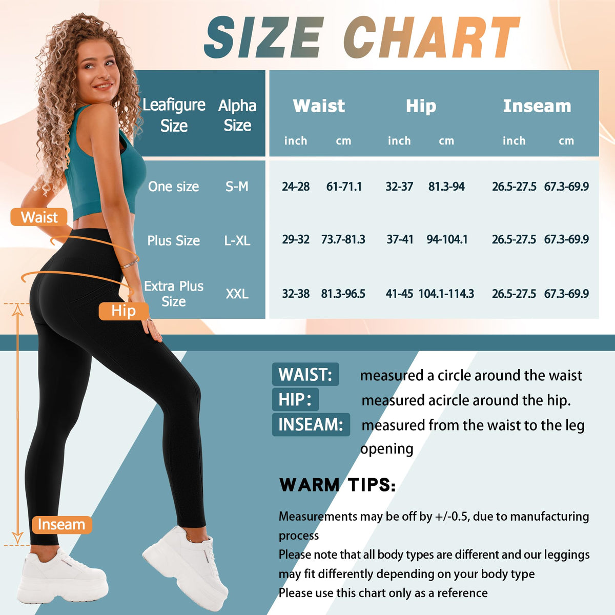 SINOPHANT Womens Leggings with Pockets High Waisted