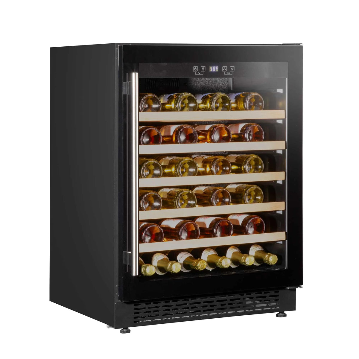 Dellonda Baridi 12 Bottle Wine Fridge with Digital Touch Screen Controls, Metal Shelves & LED Light, Black - DH73