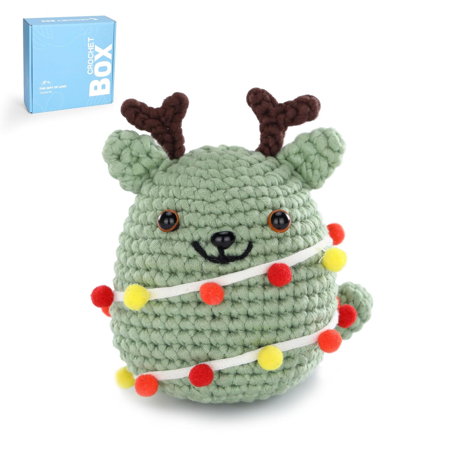 CROCHET BOX Complete Crochet Kit for Beginners - Highland Cow Crochet Kit, Include Video Tutorial, Instruction, Soft Yarn, Birthday Gift for Adults.