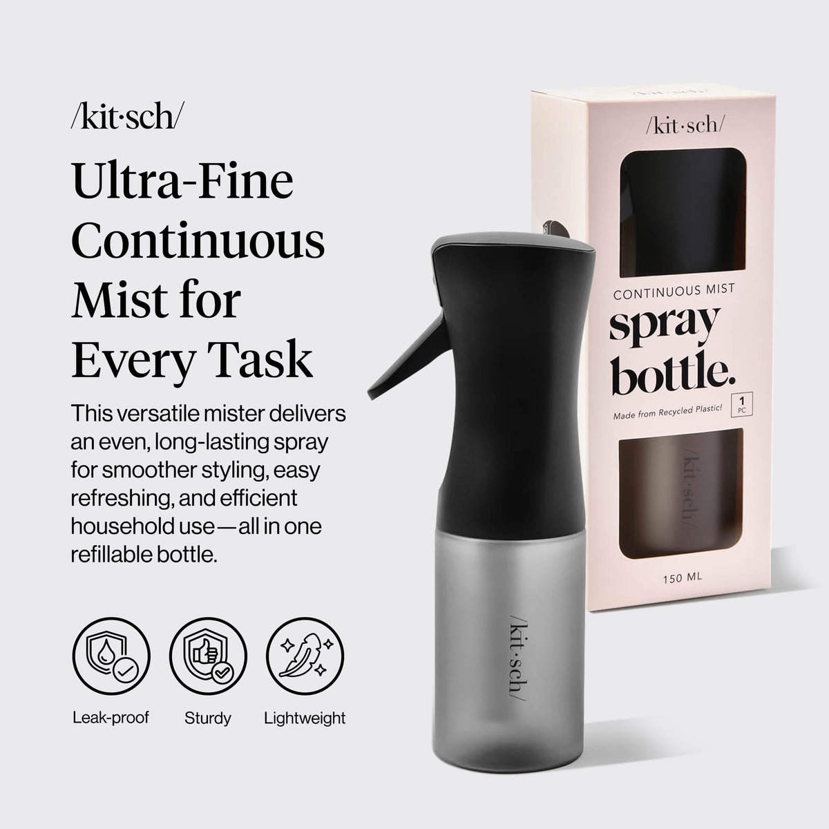 Kitsch Fine Mist Spray Bottle for Hair 150 ml - Terracotta