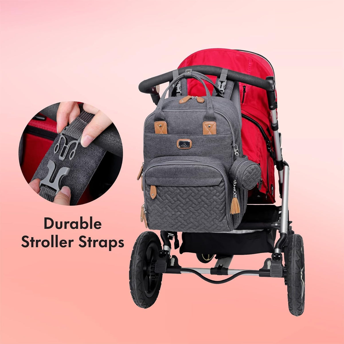 Dikaslon Baby Changing Bags Backpack, Large Baby Bag, 19 Pockets, Outdoors