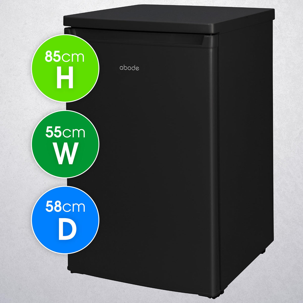 Abode Under Counter Freezer 55cm Wide Freestanding White 91 Litre with 4 Drawers, Adjustable Feet & Reversible Door, 4 Star Freezer, Suitable for Garages & Outbuildings A85UCFZ552E1W (White, 55 cm)