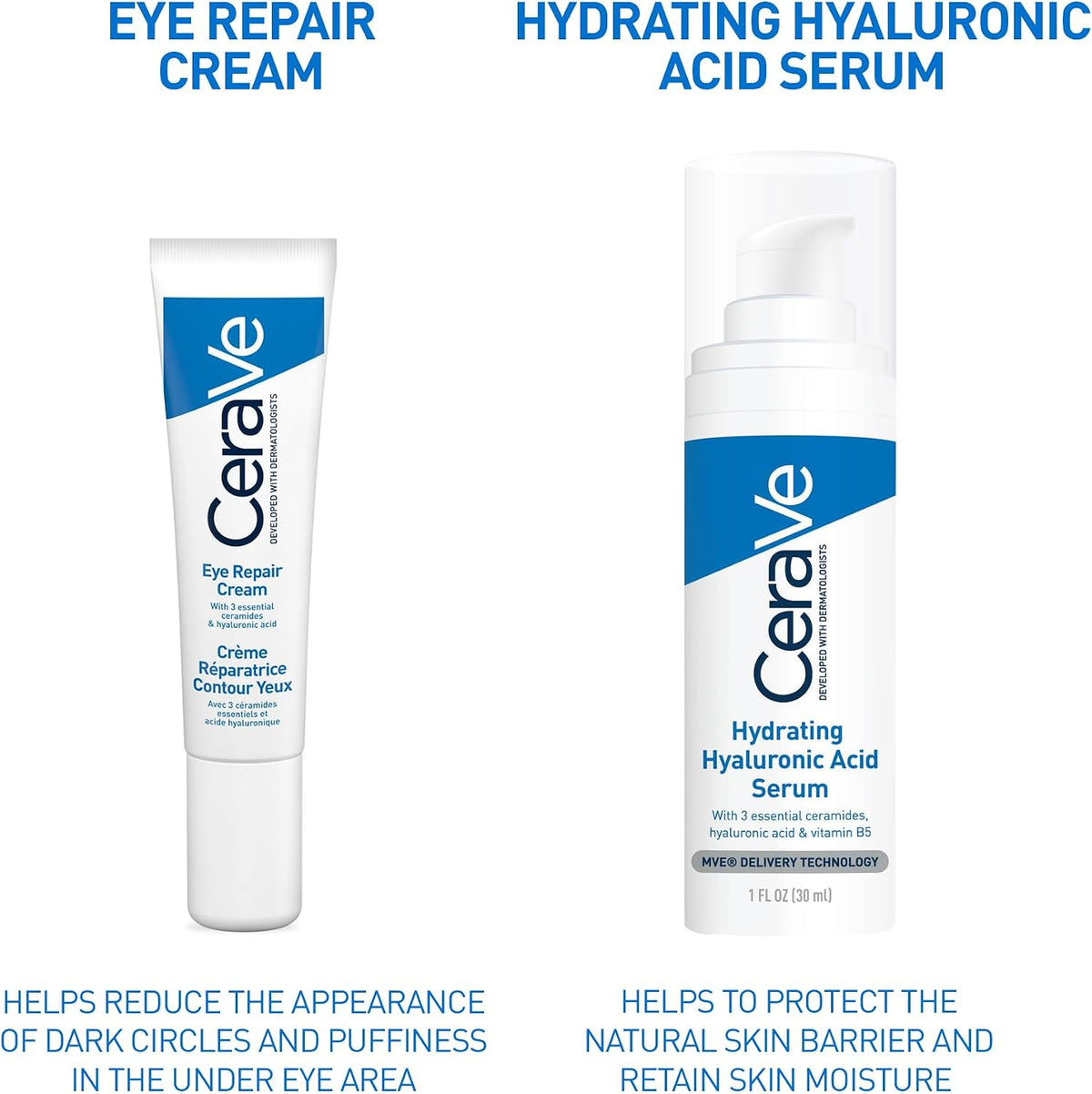 CeraVe Eye Repair Cream with 3 Ceramides for Dark Circles & Puffiness, 14ml