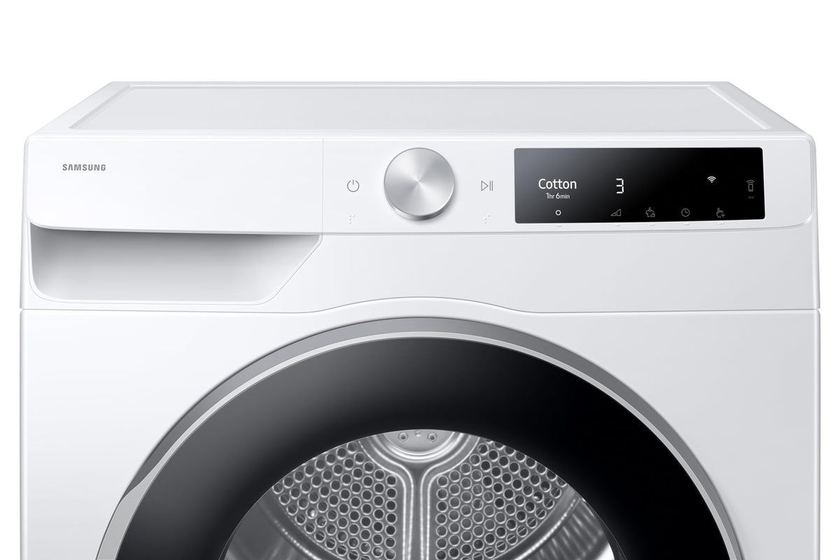 Samsung Series 6 DV90T6240LN/S1 with OptimalDry™, Freestanding Heat Pump Tumble Dryer, 9 kg, Graphite, A+++ Rated