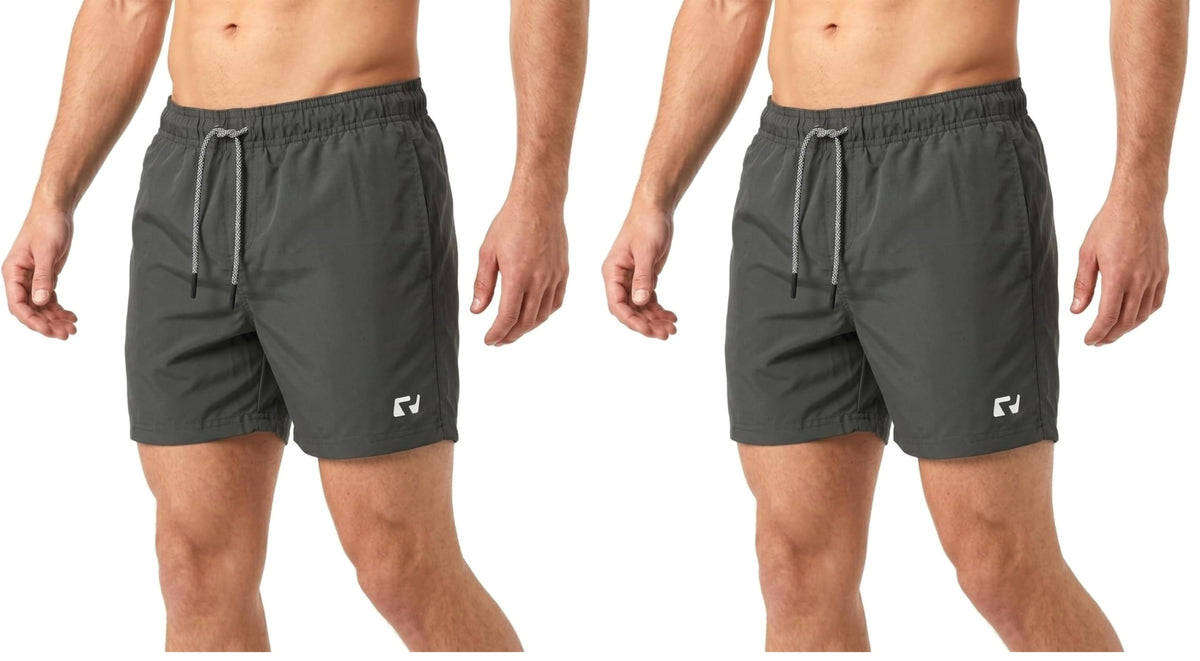 RIPT Men’s Quick Dry Swim Shorts Mesh Lining Drawstring UV 50 Beach Trunks