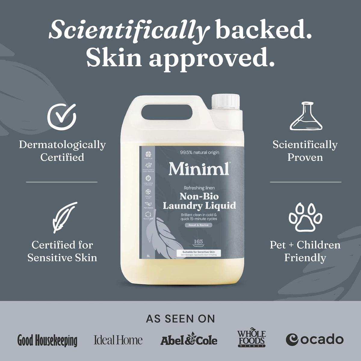 Miniml Eco Laundry Liquid Washing Detergent 5L Refill – Fresh Linen