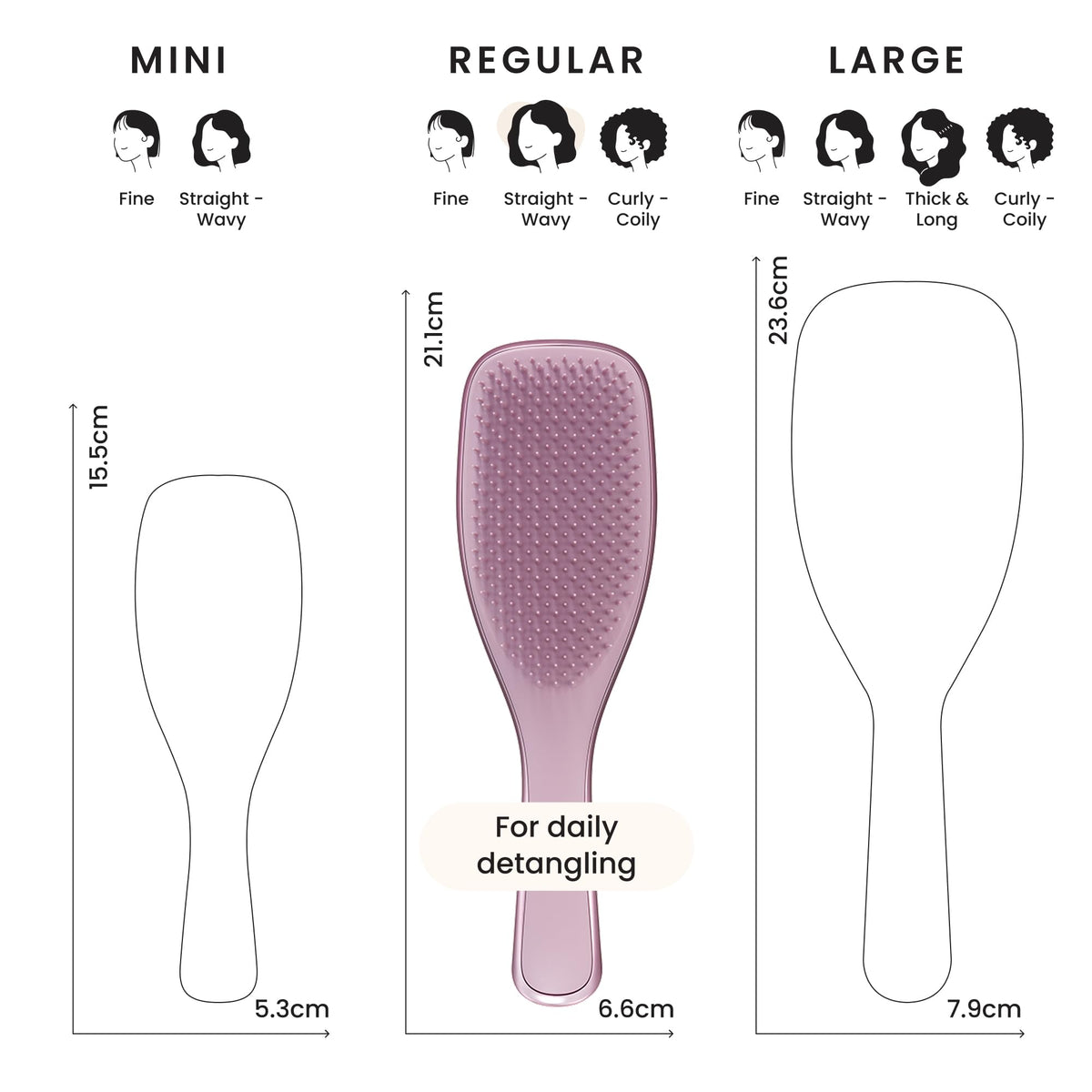 Tangle Teezer The Ultimate Detangler Straight to Curly Hairbrush