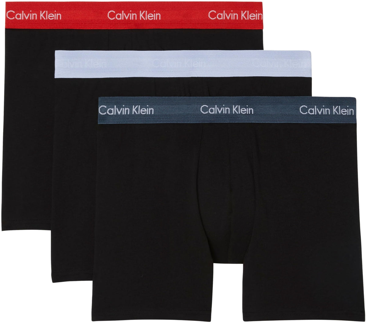 Calvin Klein Men’s 3 Pack Boxer Briefs with Logo Waistband