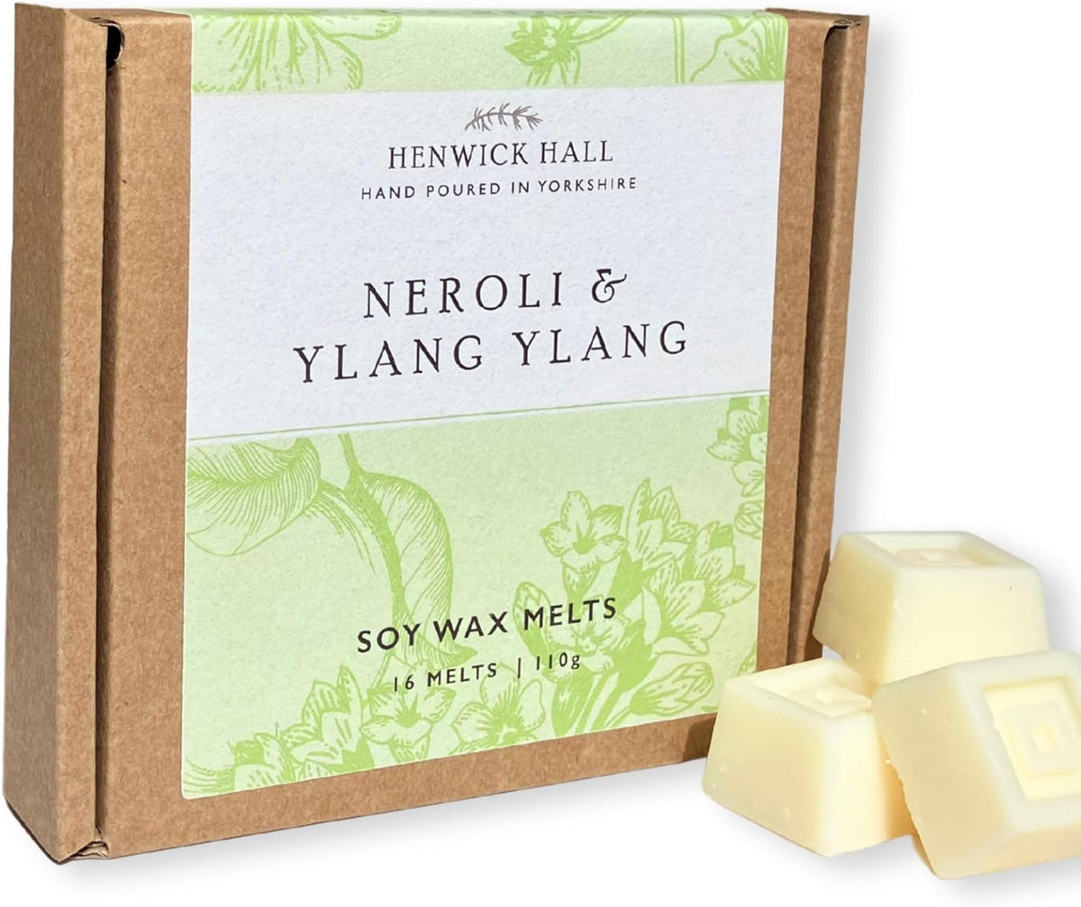 Neroli & Ylang Ylang Scented Soy Wax melt Gift Box- 16 fragranced Wax Melts, Hand Poured and Vegan Friendly