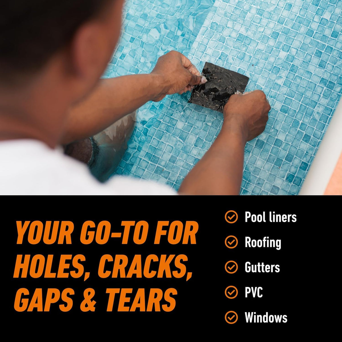 Gorilla Waterproof Patch & Seal Tape Black 3m