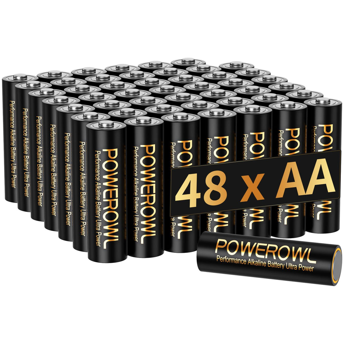 POWEROWL AA Batteries 24 Pack - Alkaline 1.5v - High-Capacity Long Lasting Double A Battery, 10-Year Shelf Life
