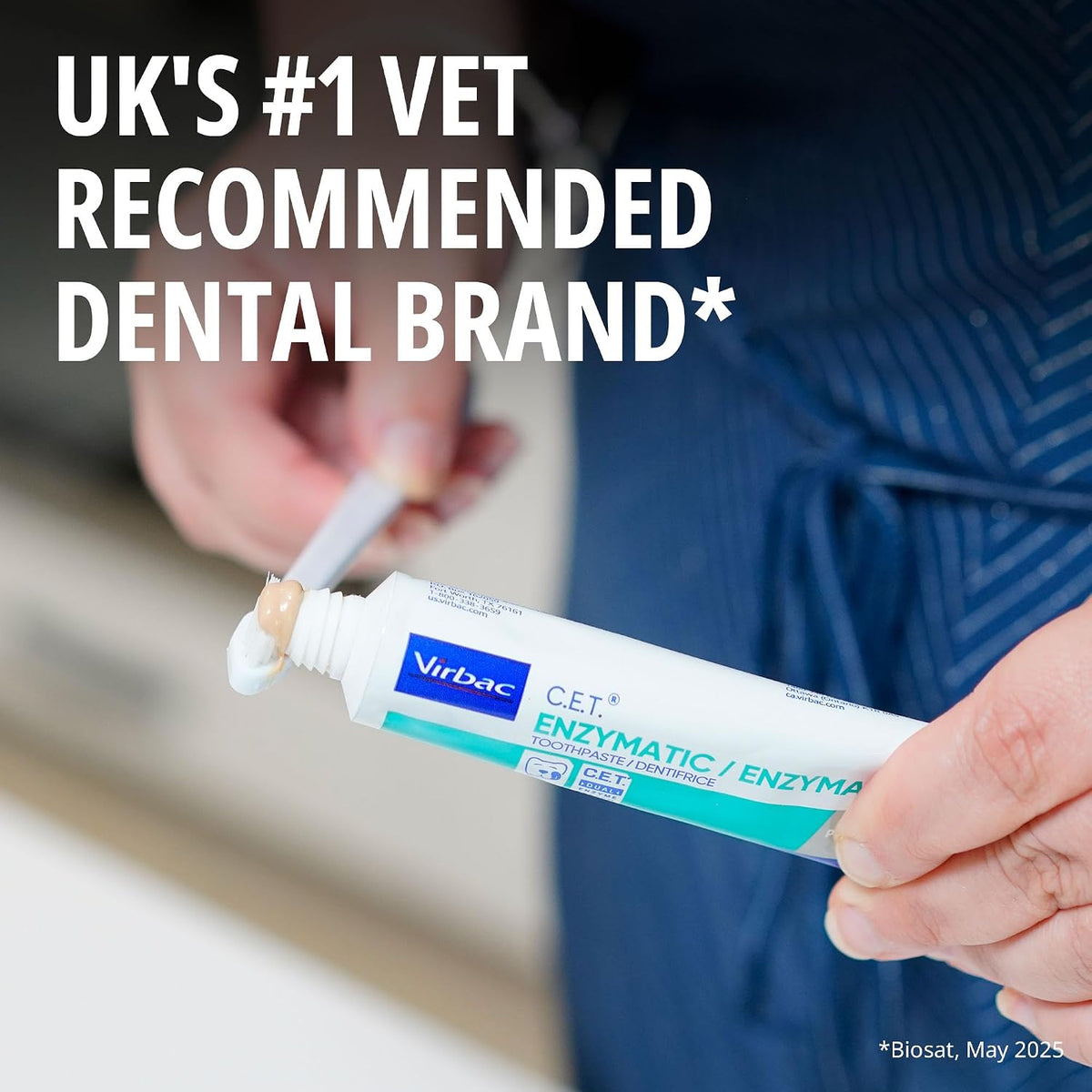Virbac CET Enzymatic Toothpaste for Dogs - Control Bacteria & Reduce Plaque | Poultry Flavour | 70G