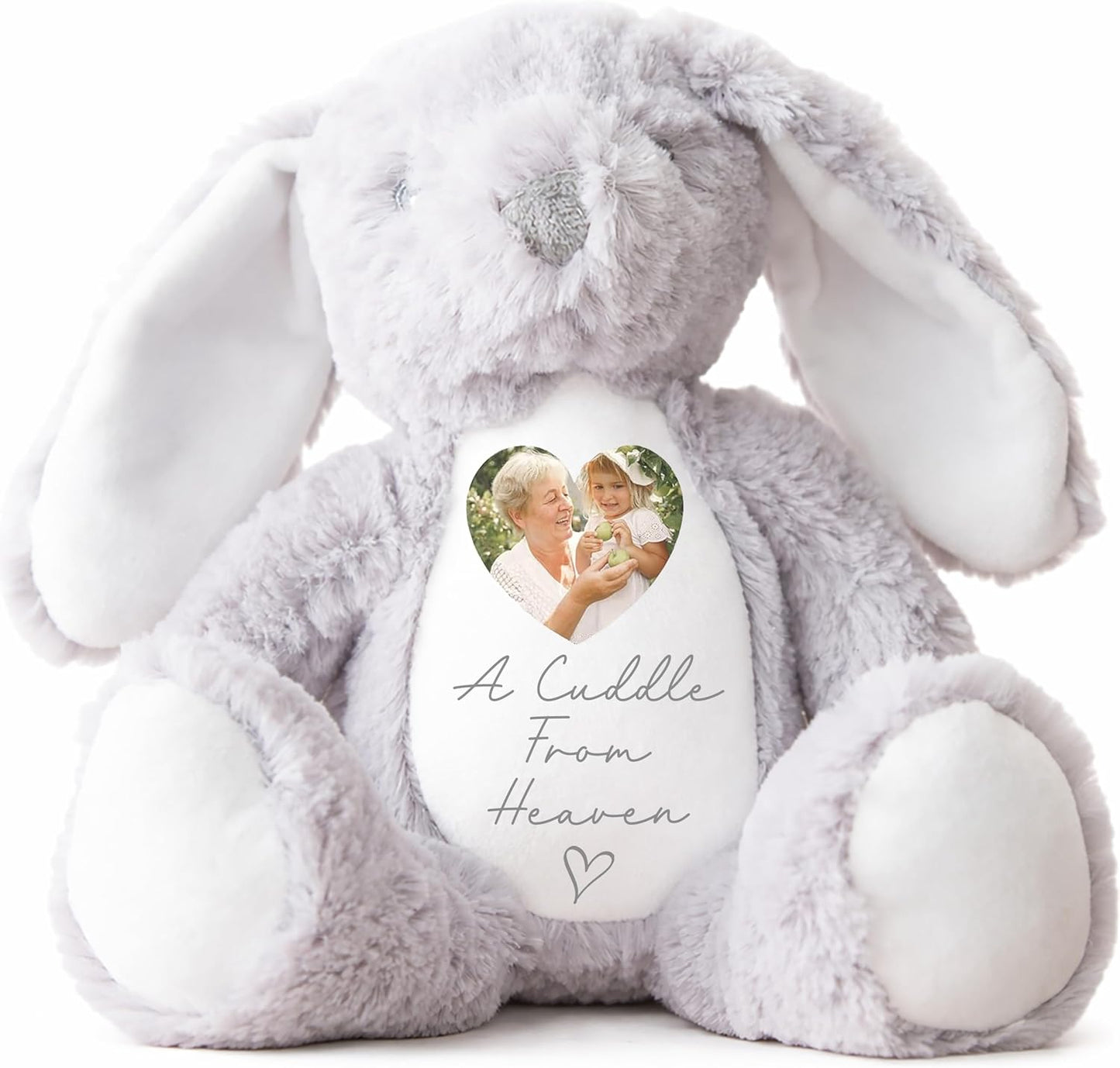 Personalised Memory Teddy | in Memory Gift, Memorial Keepsake Present | Memorial Photo Gift, Bereavement Gift | Memory Teddy Bear, Sympathy | A Cuddle from Heaven