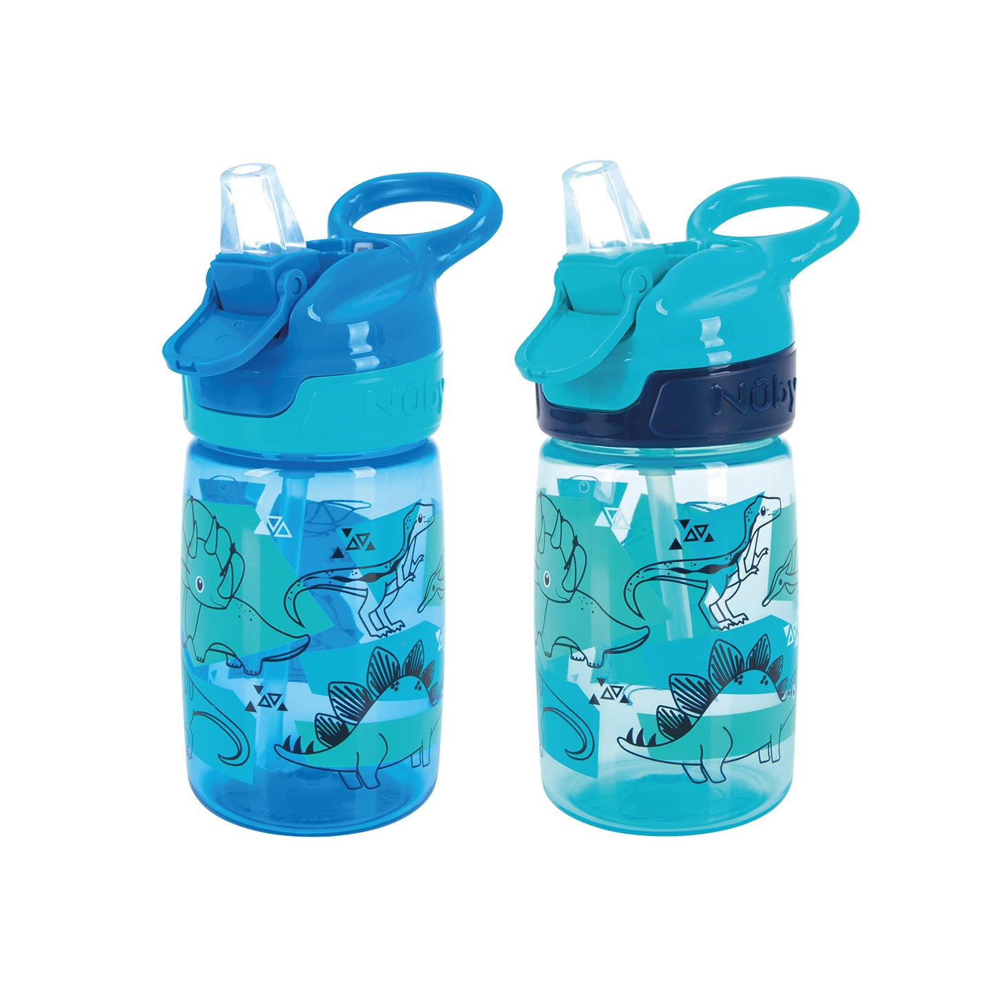 Nuby Incredible Gulp Water Bottle - No Spill Active Toddler Sippy Cup | 360ml / 12oz | Carry Handle | Dishwasher and Microwave Safe | Suitable Beaker for 18 Months Plus (Unicorns, Pack of 2)