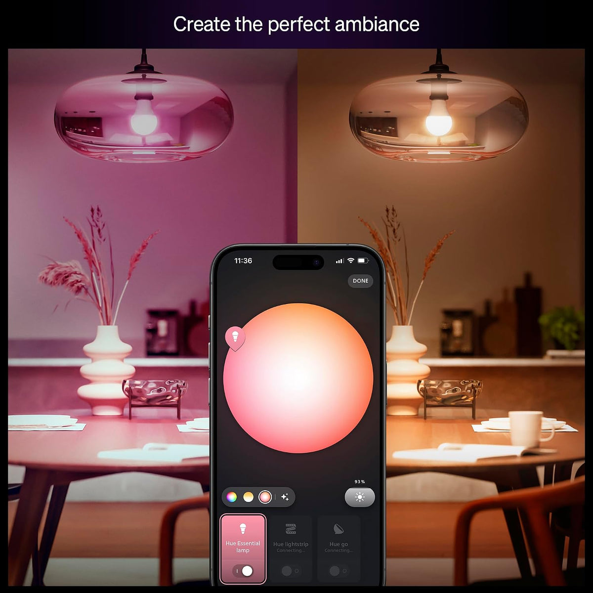 Philips Hue Essential Smart A60 LED Bulb, E27, B22 Bulb, 1 Pack