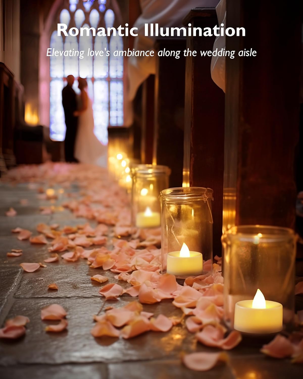 Homemory Led Battery Operated Tea Lights, Fake Electric Flickering Candles